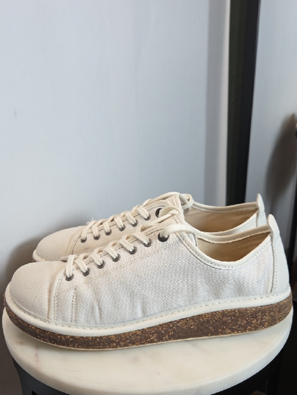 Birkenstock White Canvas Low-Top Sneakers Size 40 - Picture 5 of 11